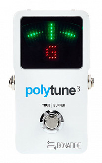 TC ELECTRONIC POLYTUNE 3 - хроматический тюнер с полифоническим режимом и отключаемым буфером