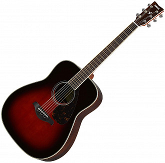 Yamaha FG830TBS  акустическая гитара, цвет Tobacco Brown Sunburst